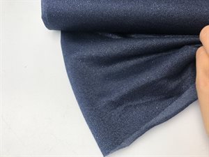 Semitransparent polyester - flot marineblå med glitter